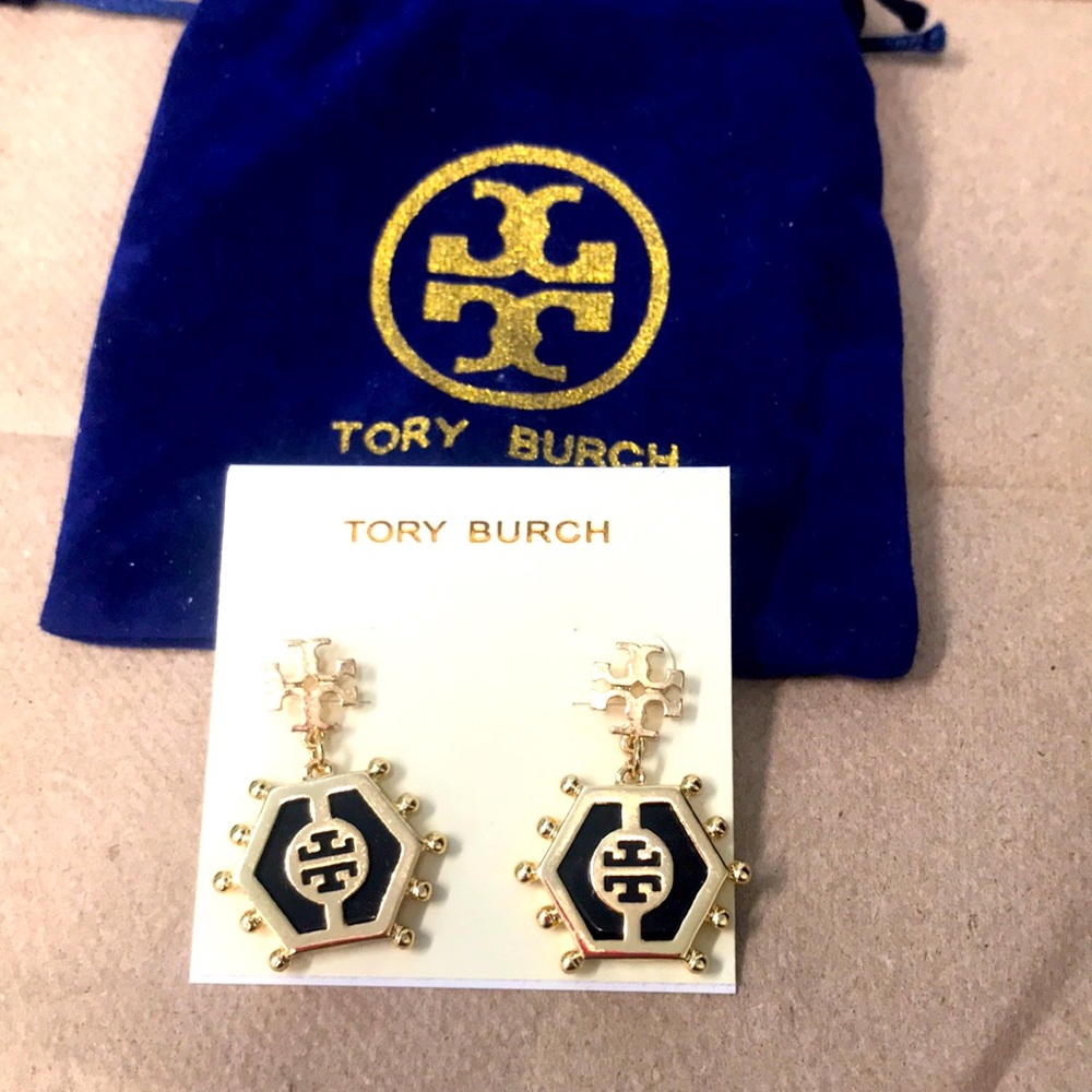 Tory Burch hexagon earrings